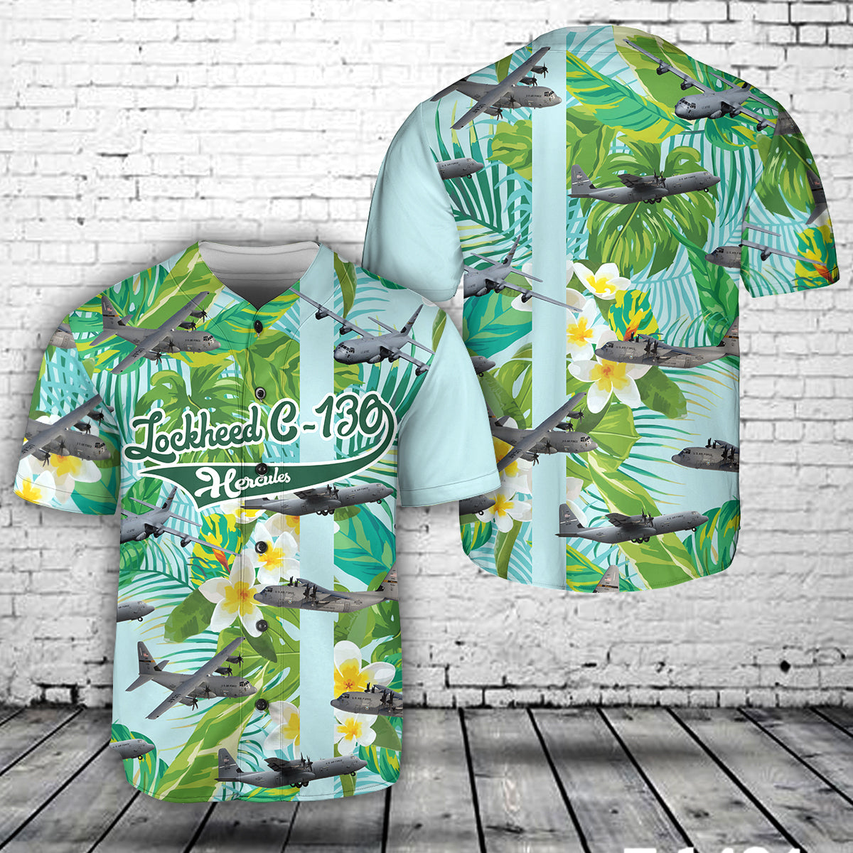 US Air Force Lockheed C-130 Hercules Baseball Jersey