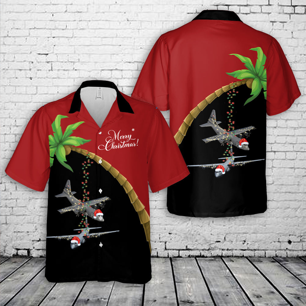 US Air Force Lockheed C-130 Hercules Christmas Hawaiian Shirt