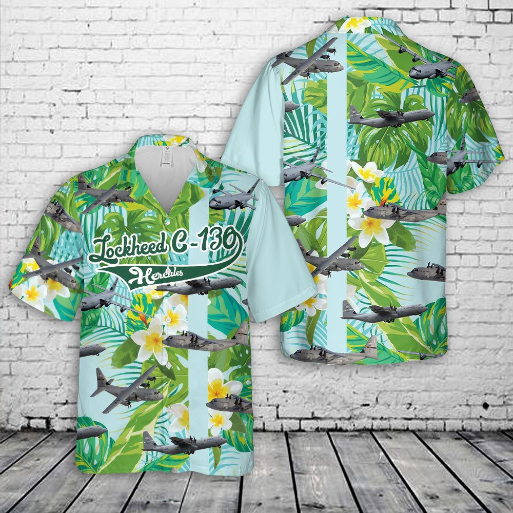 US Air Force Lockheed C-130 Hercules Hawaiian Shirt