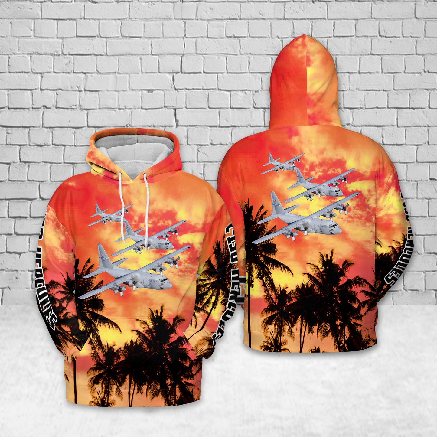 US Air Force Lockheed C-130 Hercules 3D Hoodie