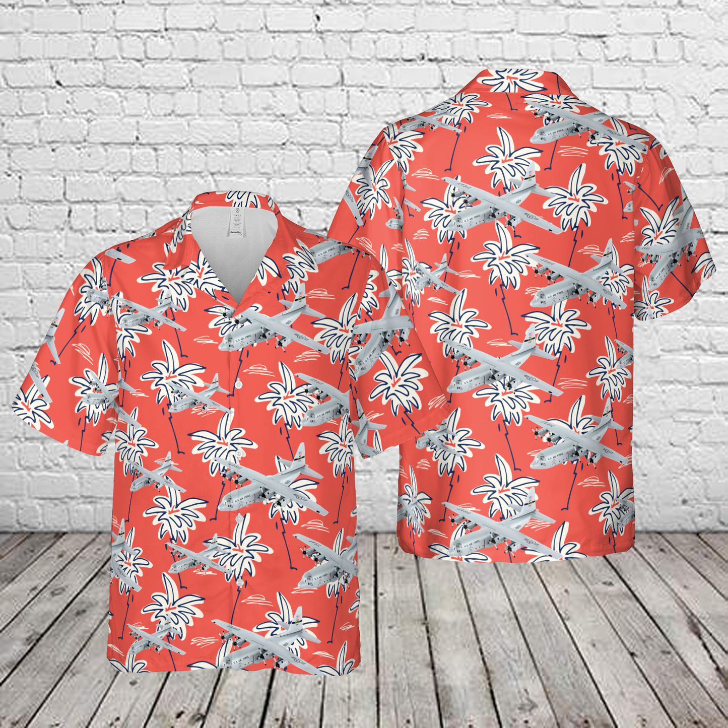 US Air Force Lockheed C-130 Hercules "Spare 617" Hawaiian Shirt