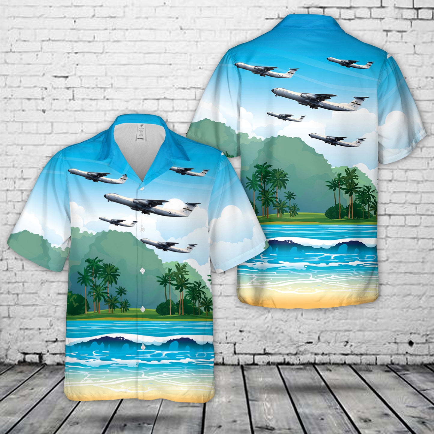 US Air Force Lockheed C-141B Starlifter Hawaiian Shirt