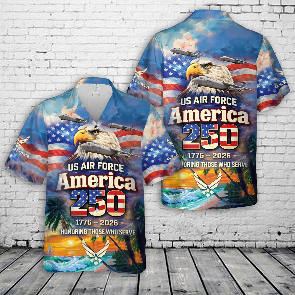 US Air Force Lockheed C-141 Starlifter, 250th Anniversary Hawaiian Shirt