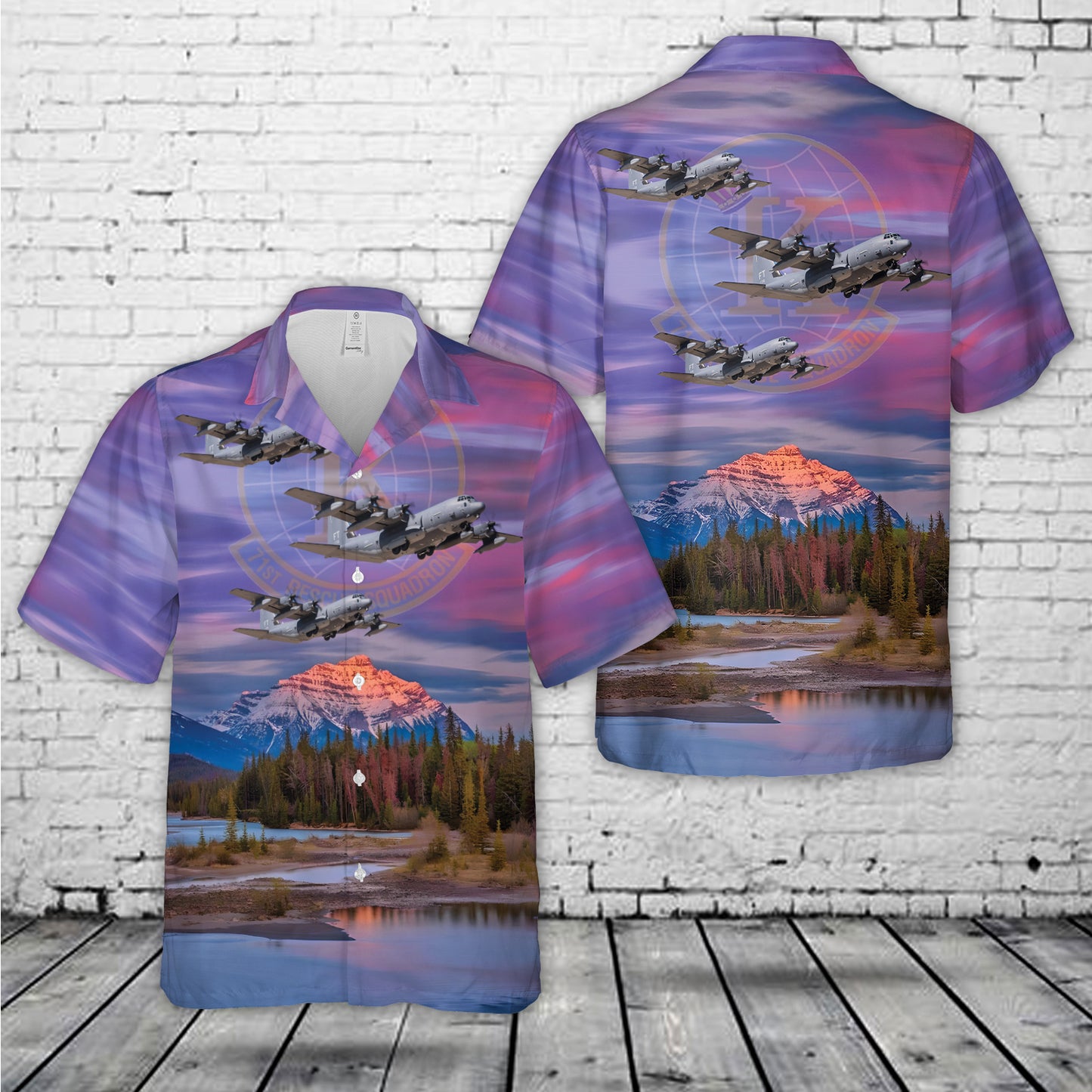 US Air Force Lockheed HC-130J Combat King II 71st Rescue Squadron Hawaiian Shirt