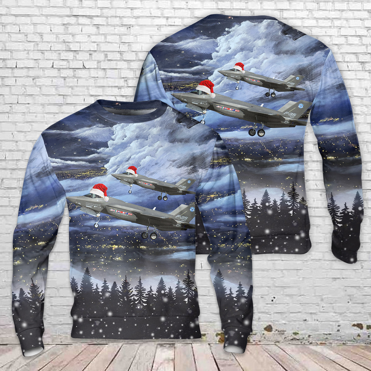 US Air Force Lockheed Martin F-35 Lightning II Of 461st Flight Test Squadron Christmas Sweater