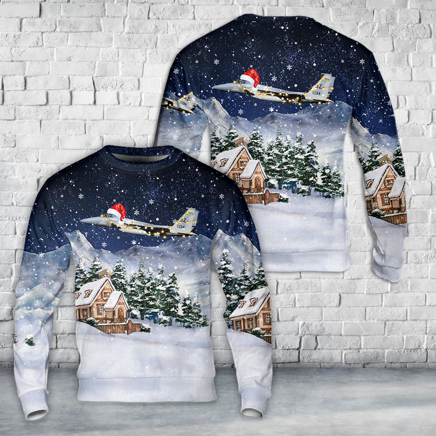 US Air Force Louisiana Air National Guard F-15 Eagle Christmas Sweater
