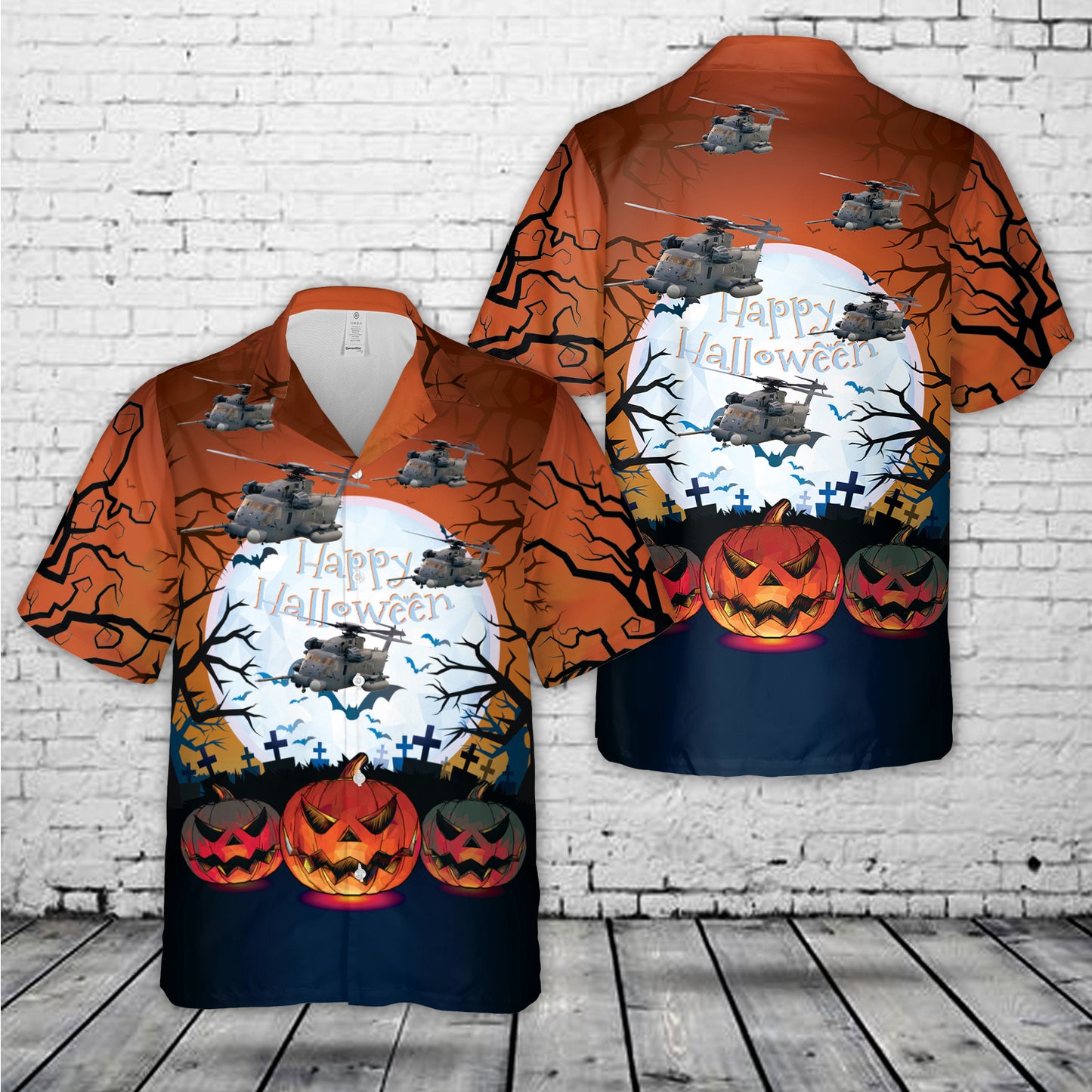 US Air Force MH53 Pave Low Halloween Hawaiian Shirt