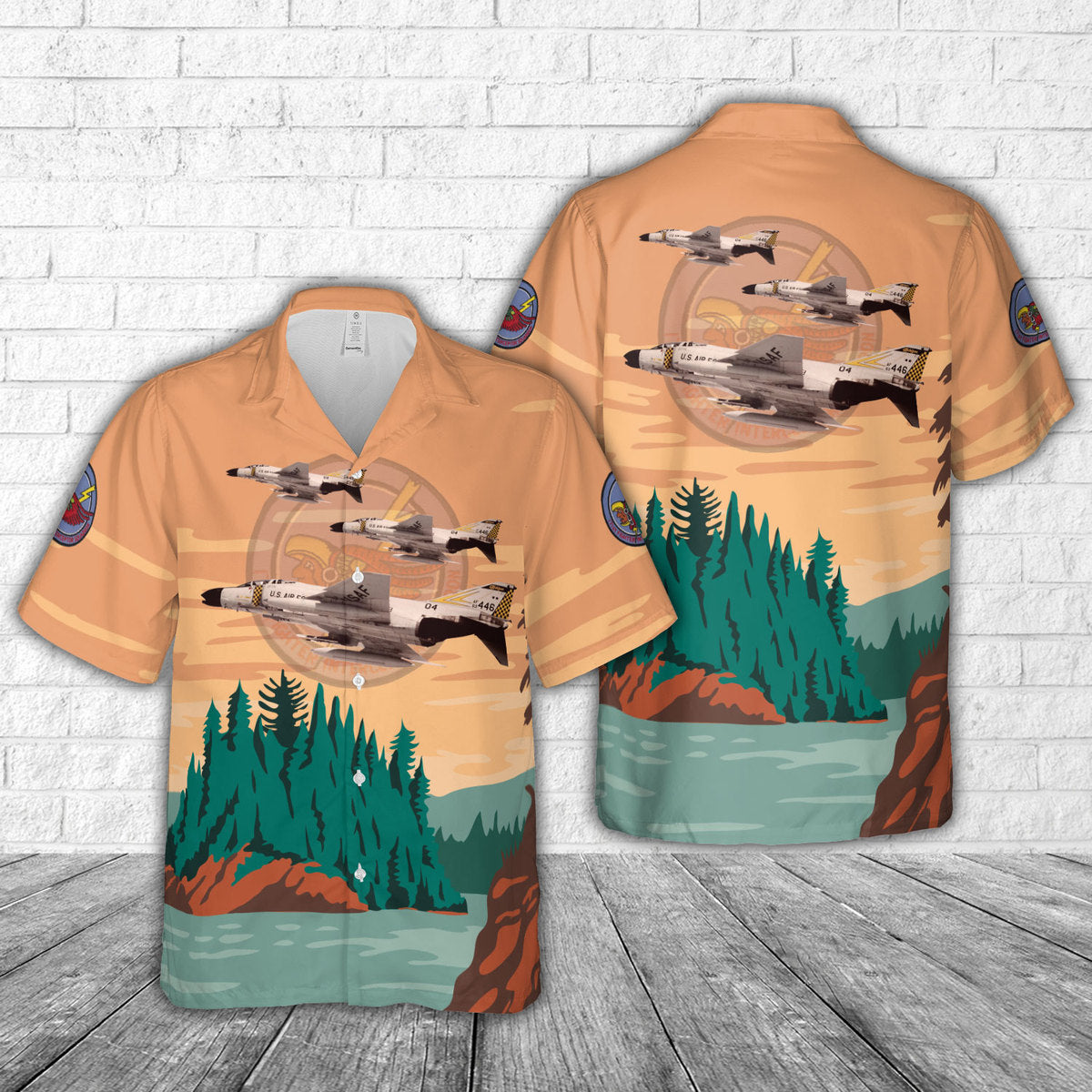 US Air Force Michigan Air National Guard 171st Fighter-Interceptor Squadron F-4C Phantom II Hawaiian Shirt