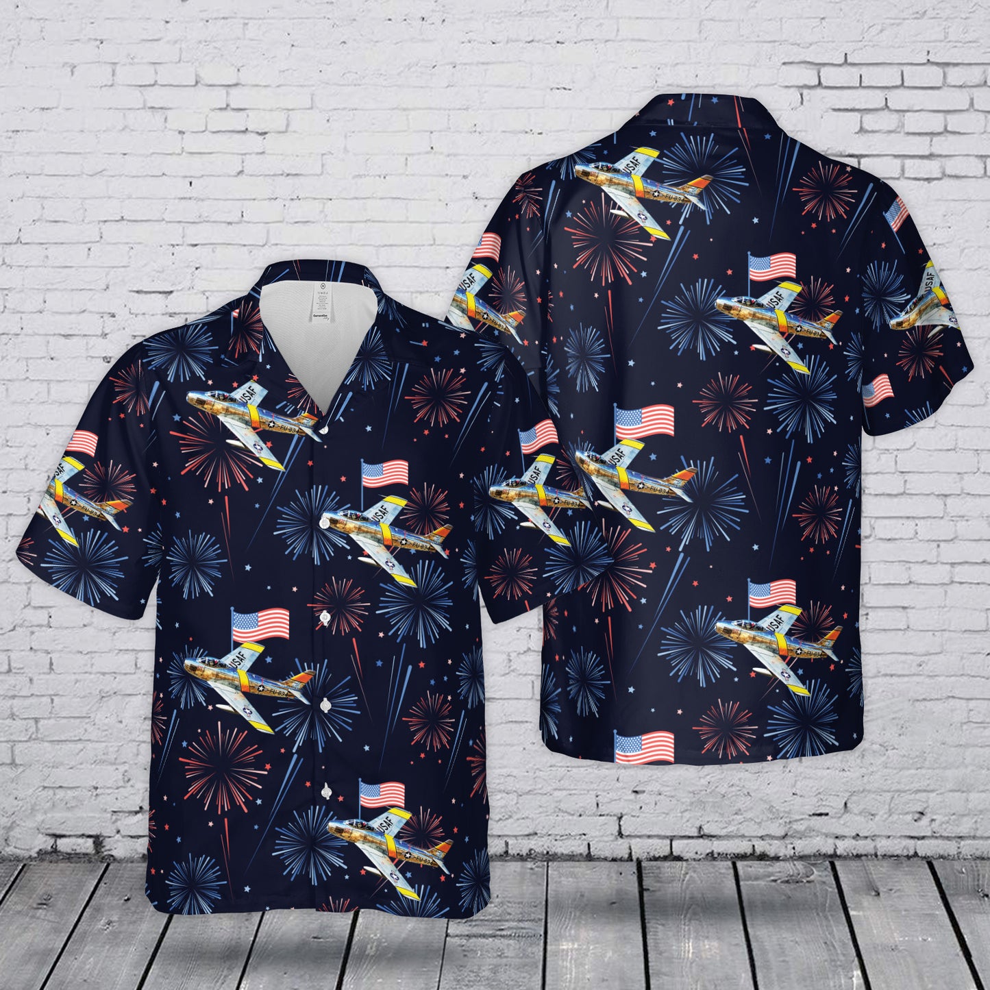 US Air Force North American F-86 Sabre 4th July 250th Anniversary 1776-2026 Hawaiian Shirt
