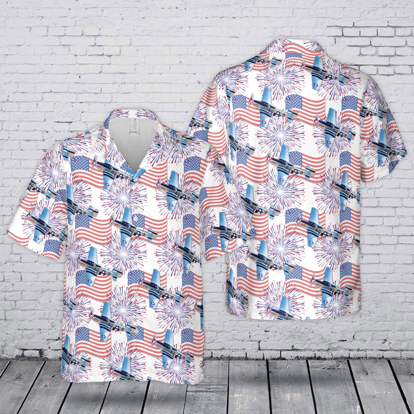 US Air Force North American P-51 Mustang 4th July 250th Anniversary 1776-2026 Hawaiian Shirt