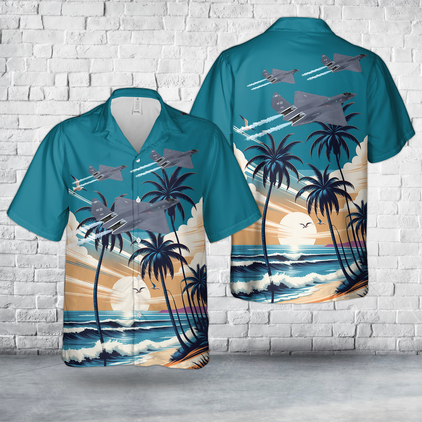 US Air Force Northrop-McDonnell Douglas YF-23A Black Widow II Hawaiian Shirt