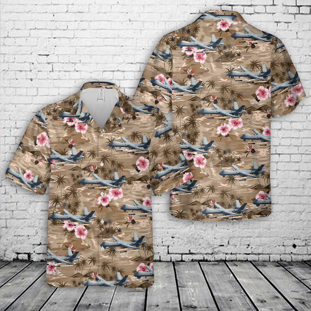 US Air Force Powerful MQ-9 Reaper drones Hawaiian Shirt