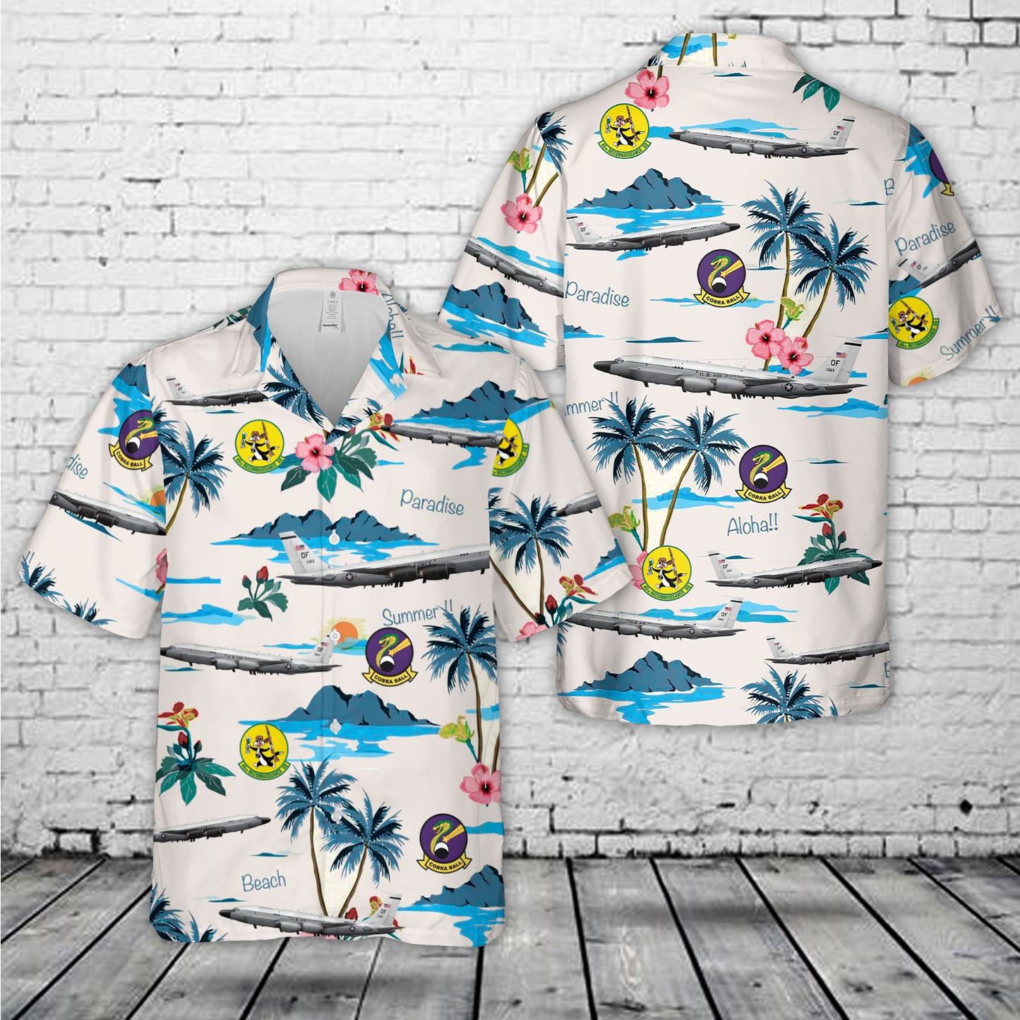 US Air Force RC-135S Cobra Ball 55th Wing, 45th Reconnaissance Squadron, 61-2663 Hawaiian Shirt