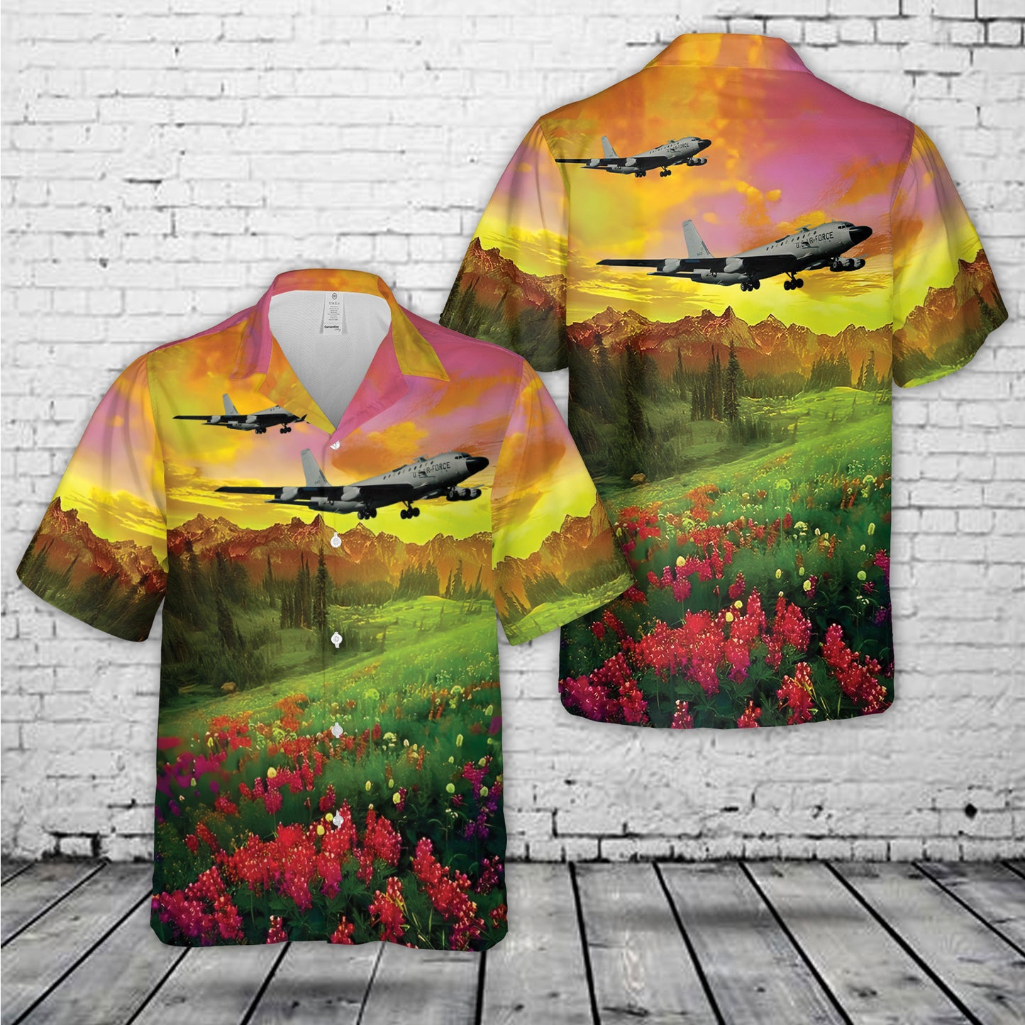 US Air Force RC-135S Nancy Rae / Wanda Belle / Rivet Ball Hawaiian Shirt