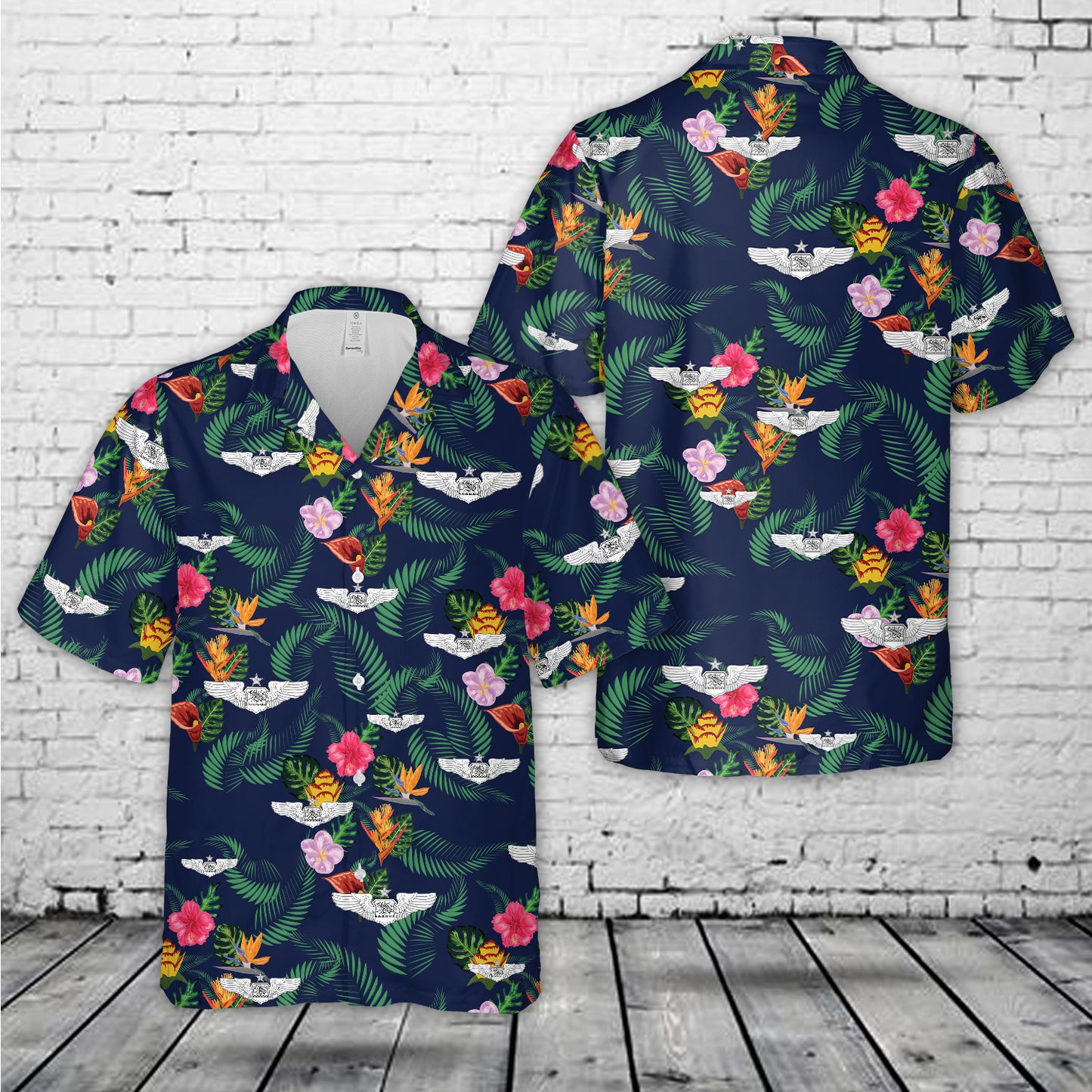 US Air Force Senior Astronaut Observer Navigator Combat System Officer Badge Hawaiian Shirt