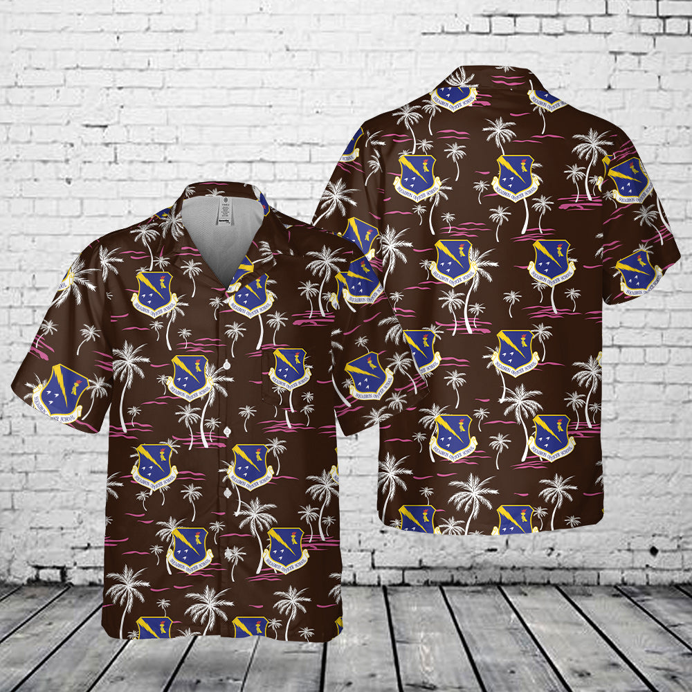 US Air Force Squadron Officer School Pocket Hawaiian Shirt