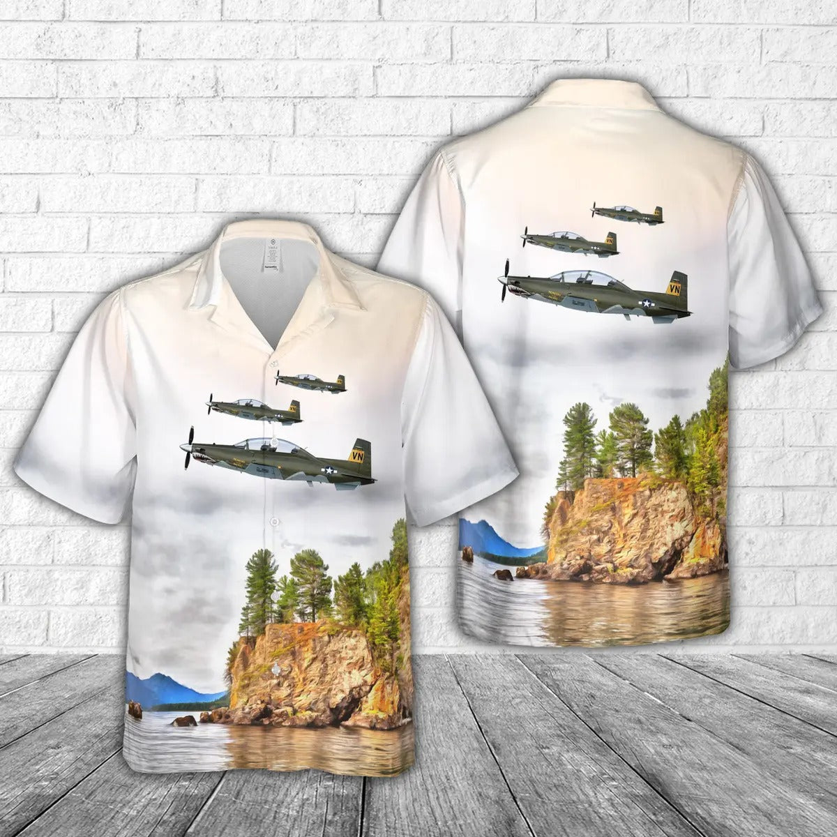 US Air Force T-6A Texan II 71st FTW, 33rd FTS 'Dragons', VN 04-3741 'Pioneers of the Pacific', Vance AFB, OK Hawaiian Shirt