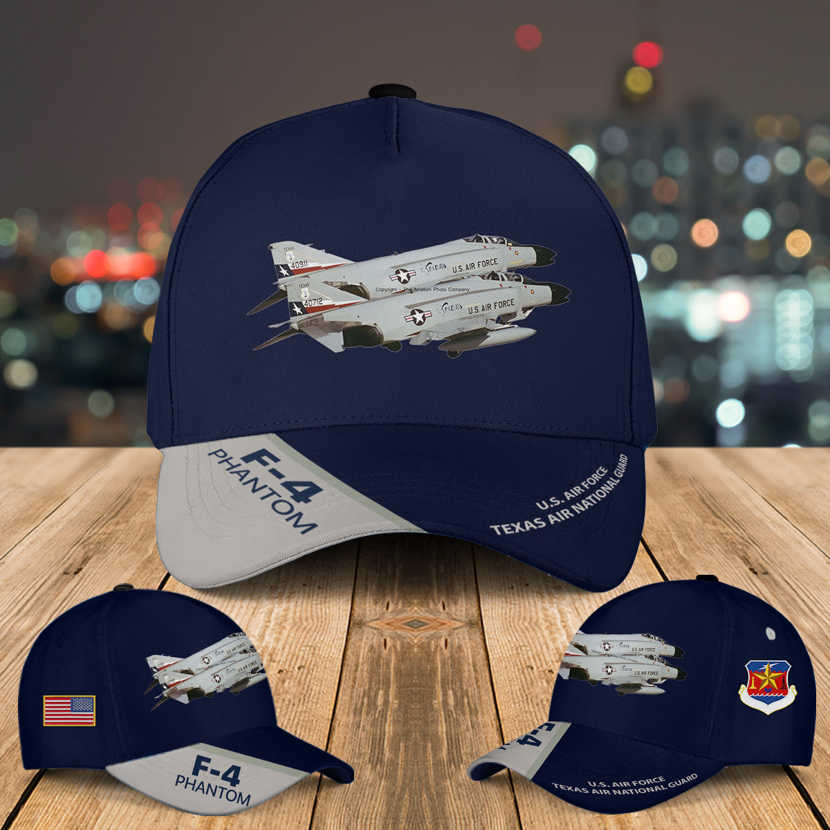 US Air Force Texas Air National Guard 147th Fighter Interceptor Squadron F-4 Phantom Baseball Cap