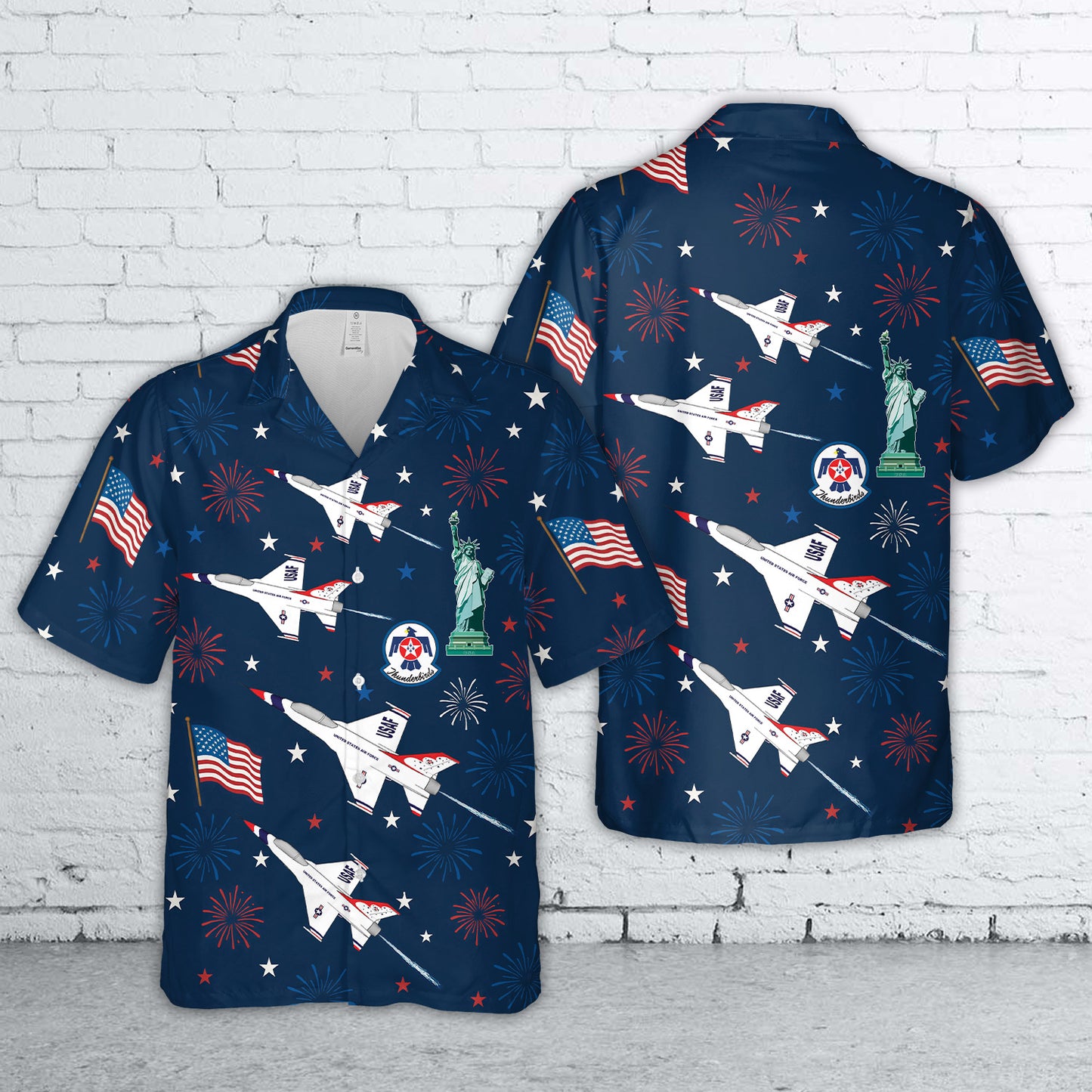 US Air Force Thunderbirds, 4th Of July Hawaiian Shirt