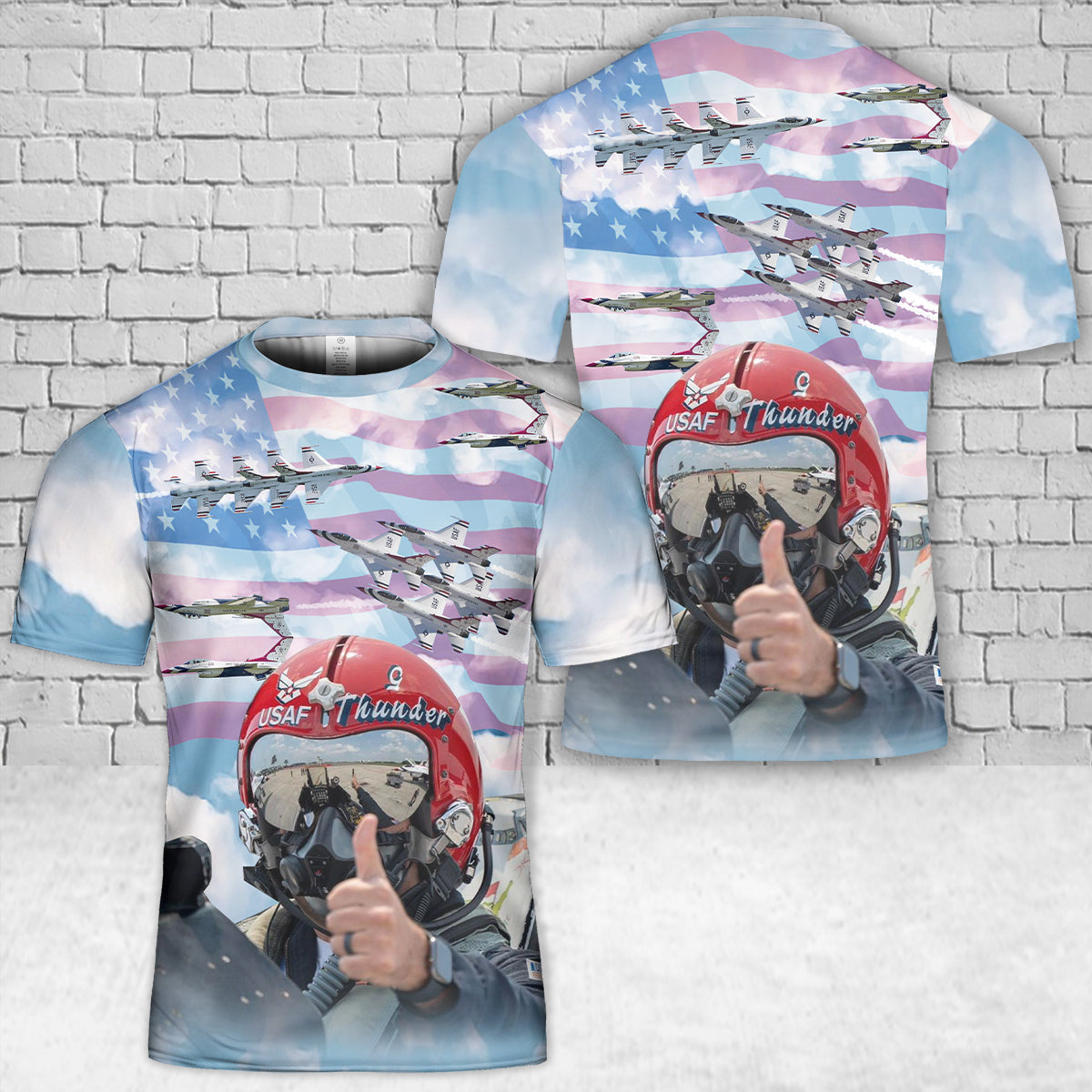 US Air Force Thunderbirds Thunder 5 T-Shirt 3D