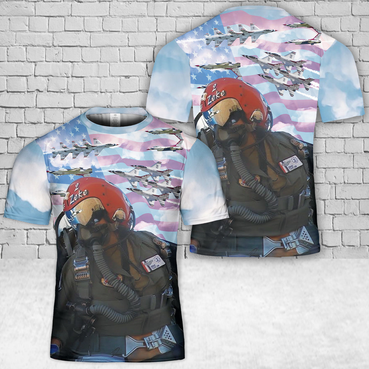 US Air Force Thunderbirds Zeke 2 T-Shirt 3D