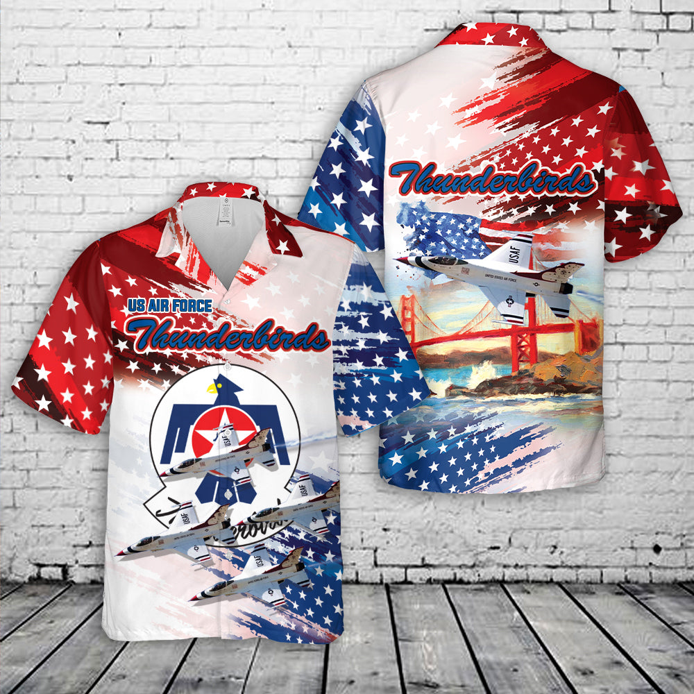 US Air Force Thunderbirds, 4th Of July Hawaiian Shirt