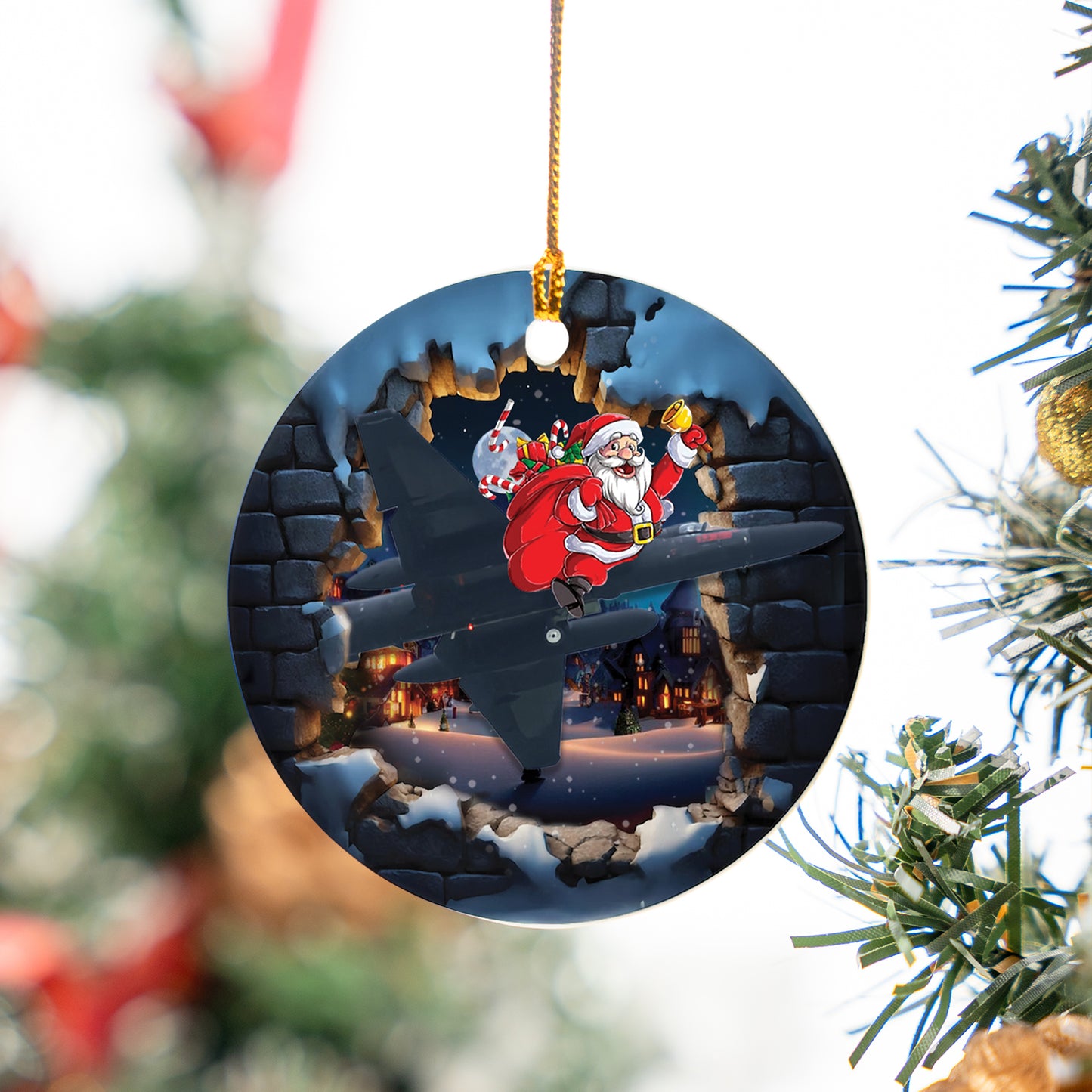 US Air Force U-2 Dragon Lady Christmas Ceramic Ornament