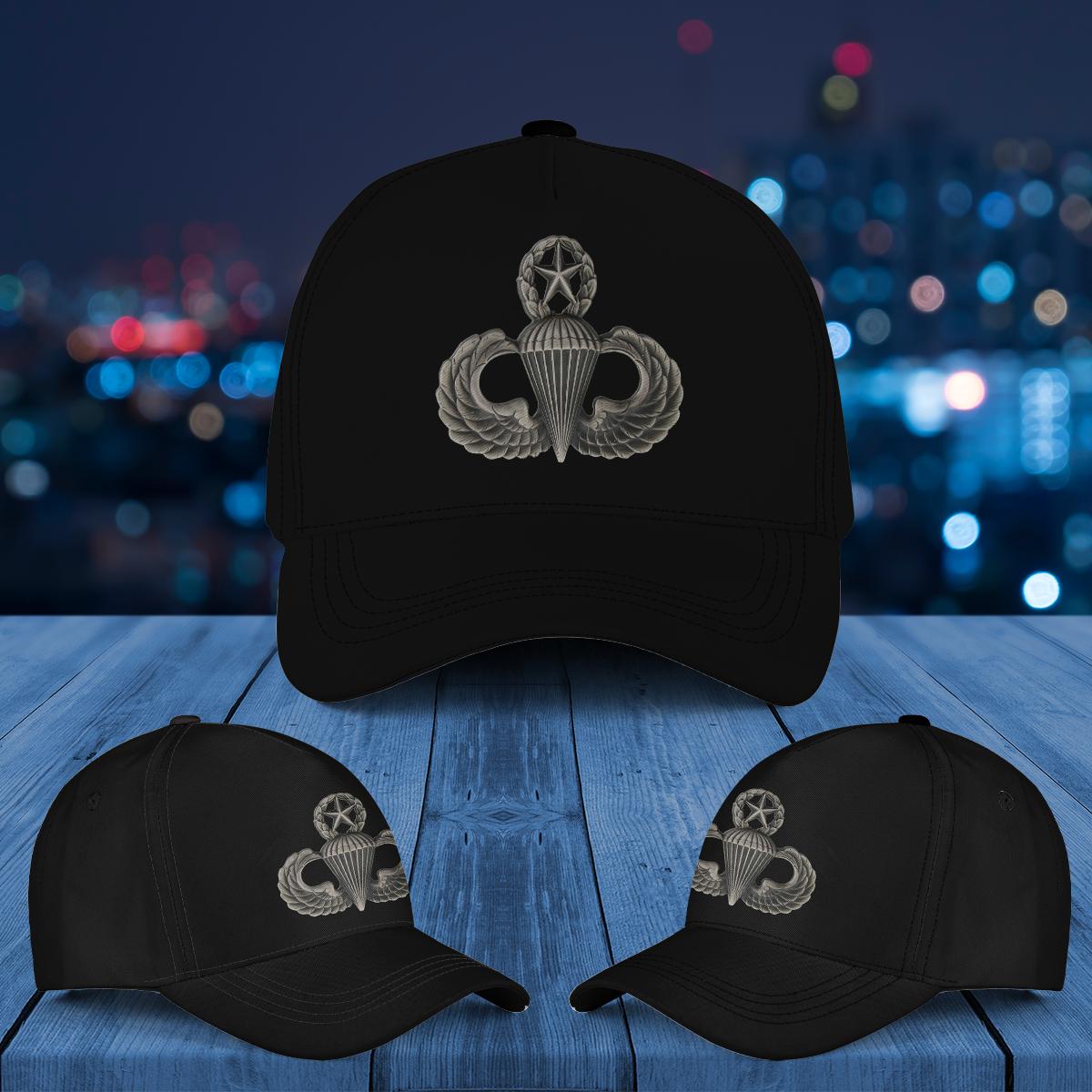 US Airborne Master Parachutist's Badge Baseball Cap