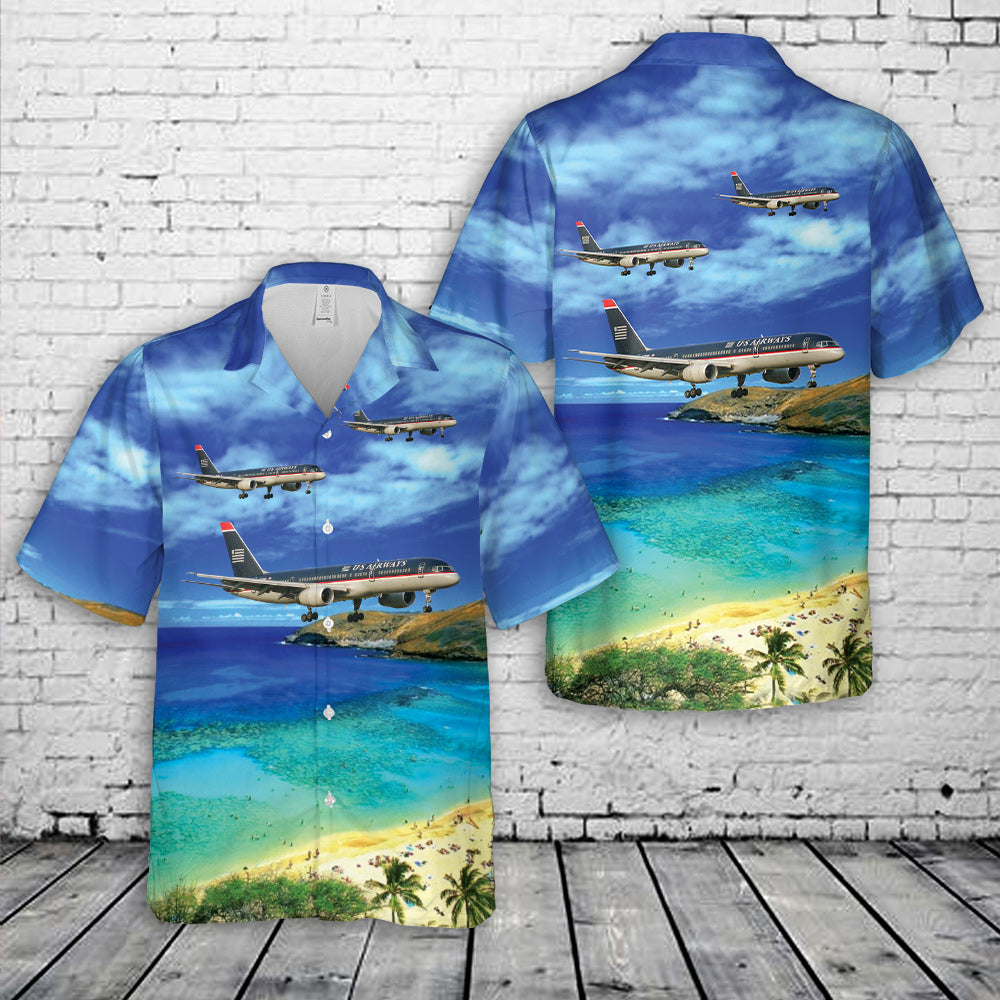 US Airways Boeing 757-2B7 Hawaiian Shirt