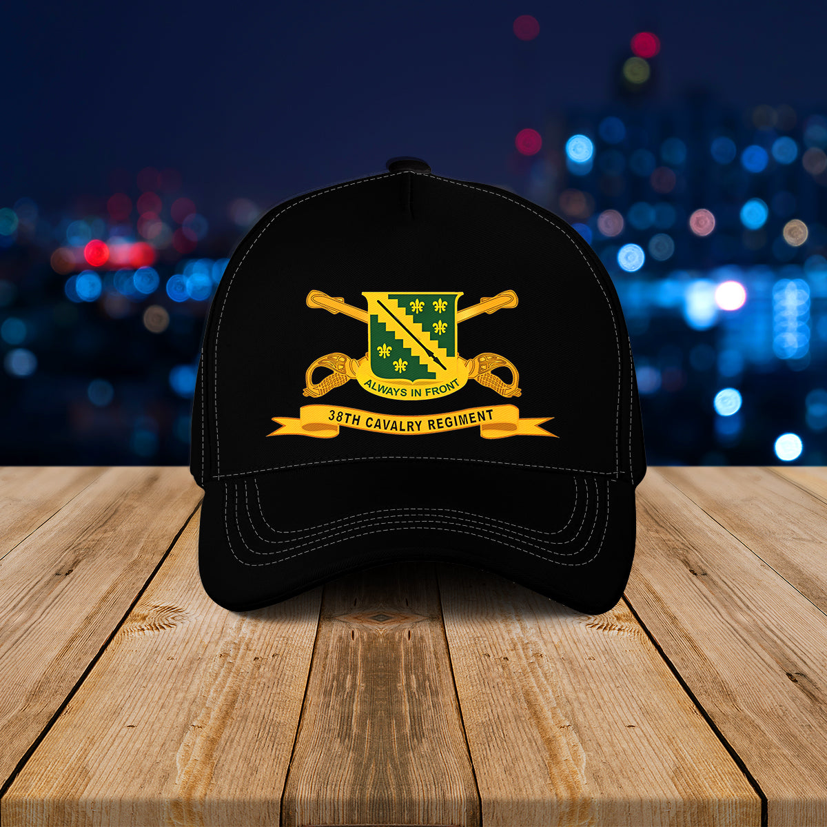 US Army - 38th Cavalry Regiment w Br - Ribbon Baseball Cap