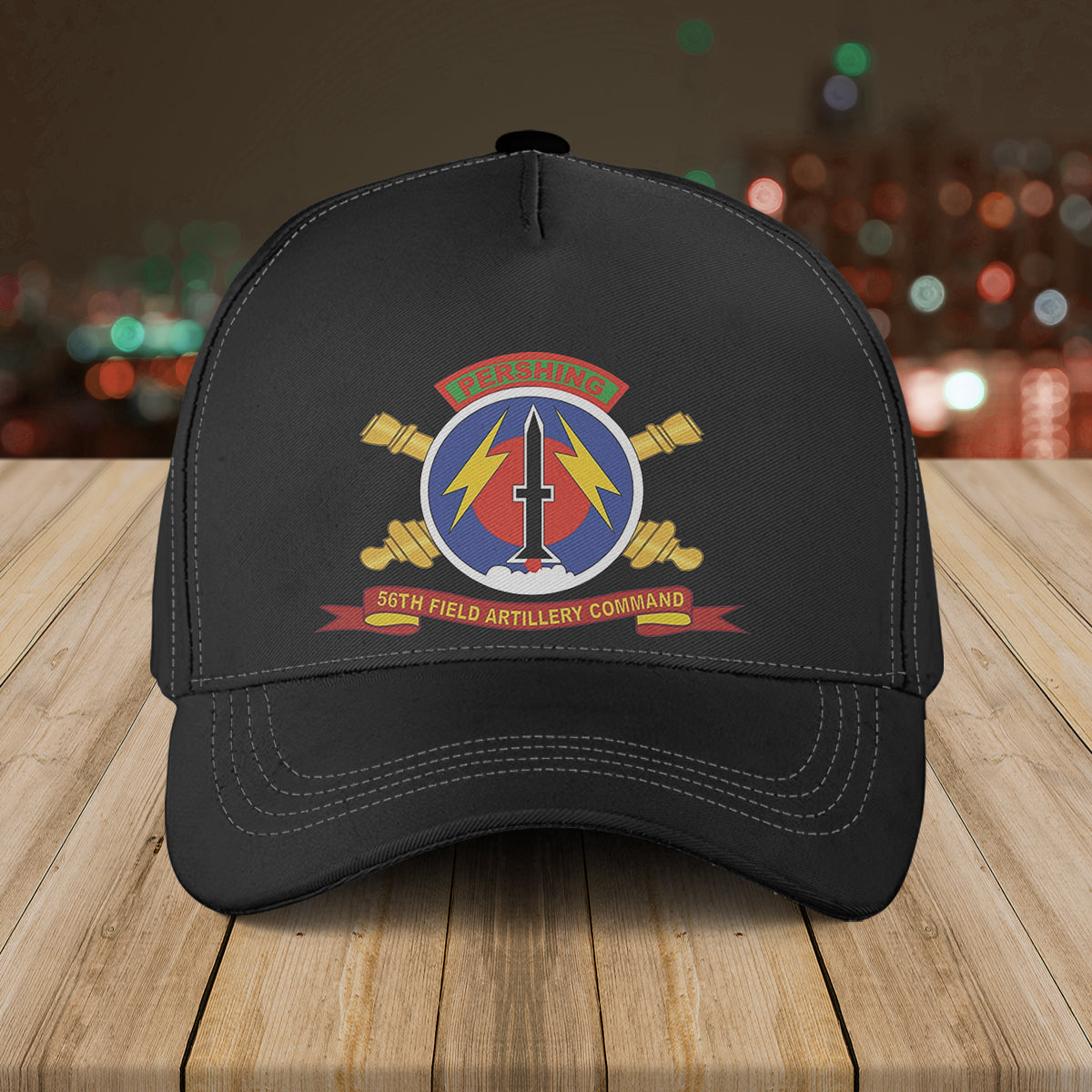 US Army - 56th Field Artillery Command - SSI w Br - Ribbon Baseball Cap