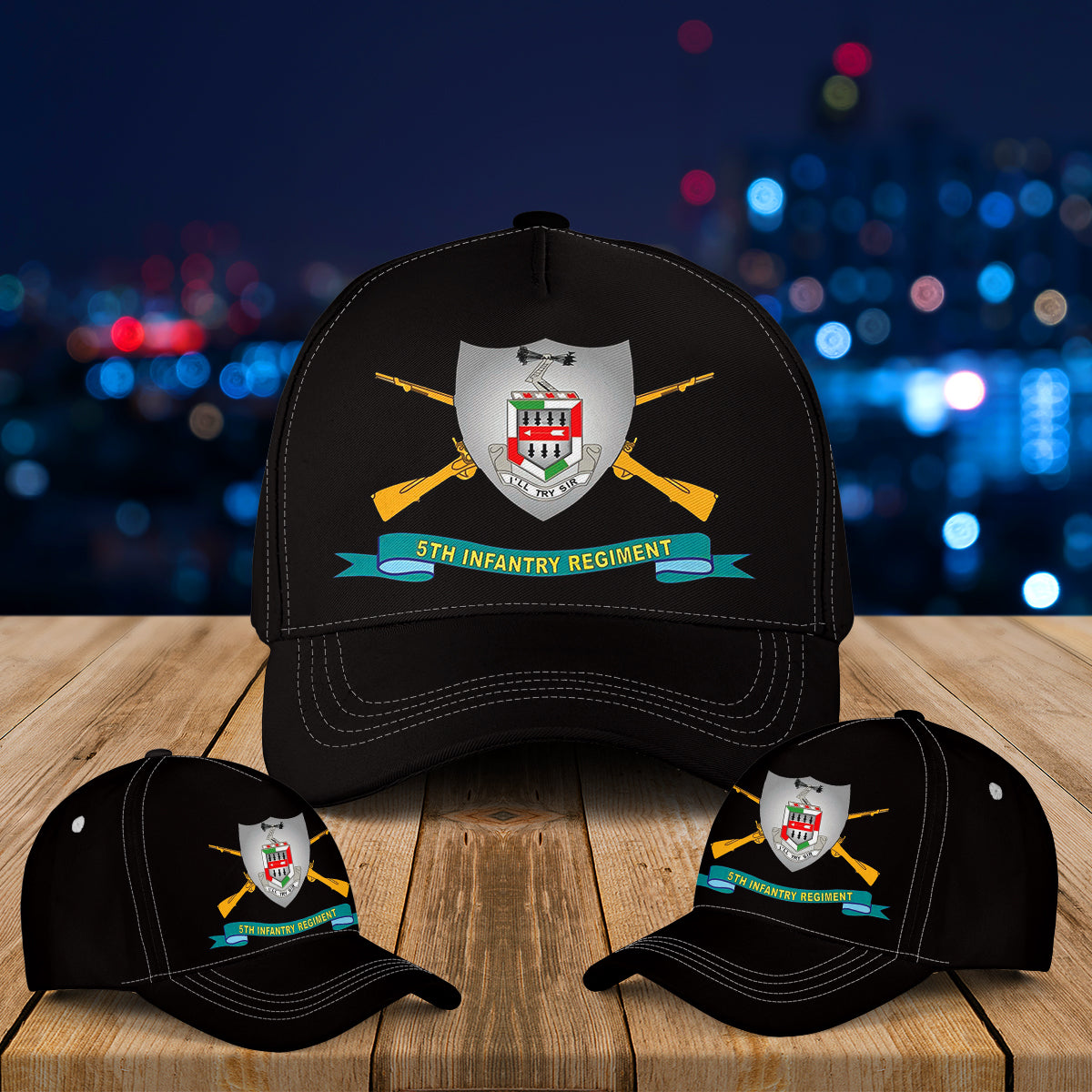 US Army - 5th Infantry Regiment - DUI w Br - Ribbon Baseball Cap