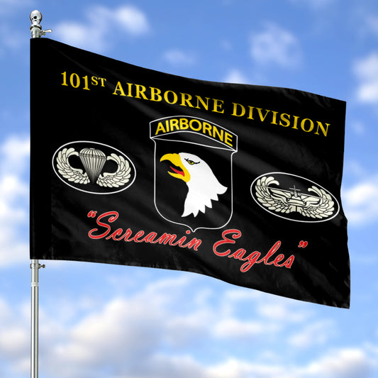 US Army 101st Airborne Screaming Eagles House Flag