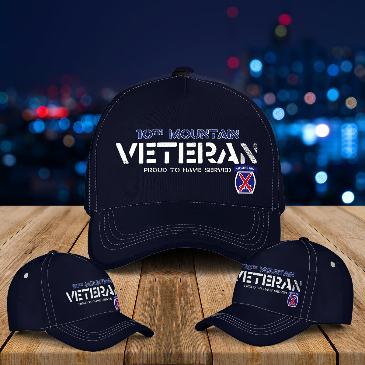 US Army 10th Mountain Division Veteran Baseball Cap