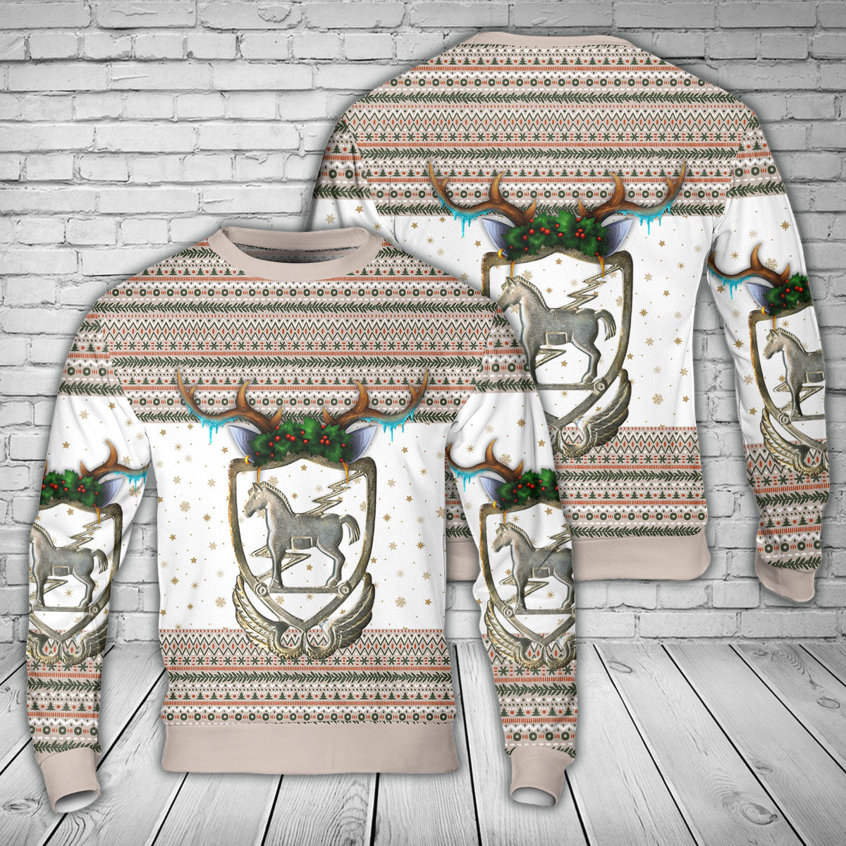 US Army 10th Special Forces Group Christmas AOP Sweater