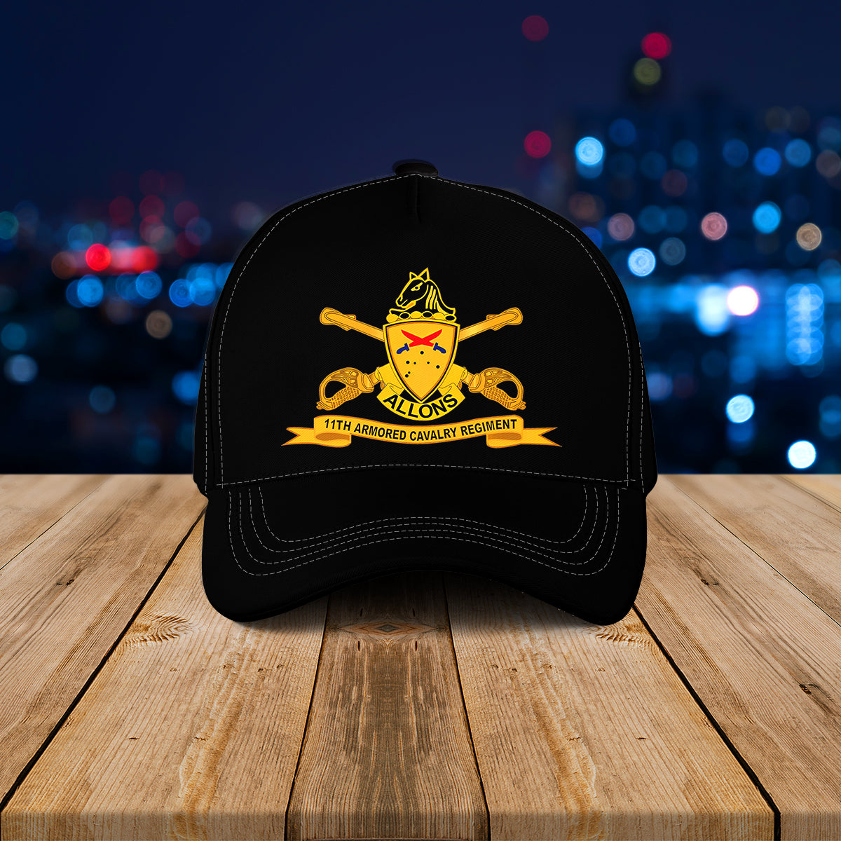 US Army 11th Armored Cavalry Regiment w Br - Ribbon Baseball Cap