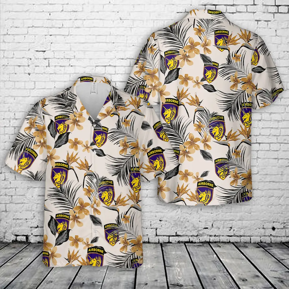 US Army 13th Airborne Division World War II Hawaiian Shirt