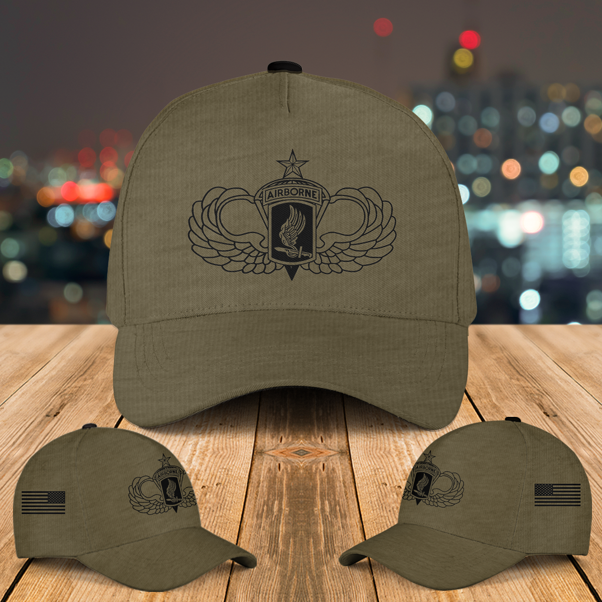 US Army 173rd Airborne Brigade Airborne Senior Wings Baseball Cap