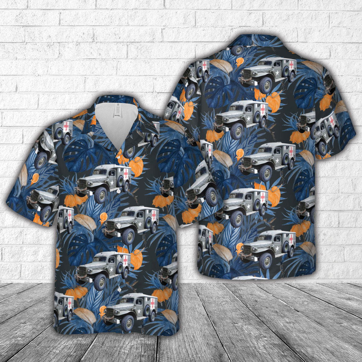 US Army 1943 Dodge Ambulance Hawaiian Shirt