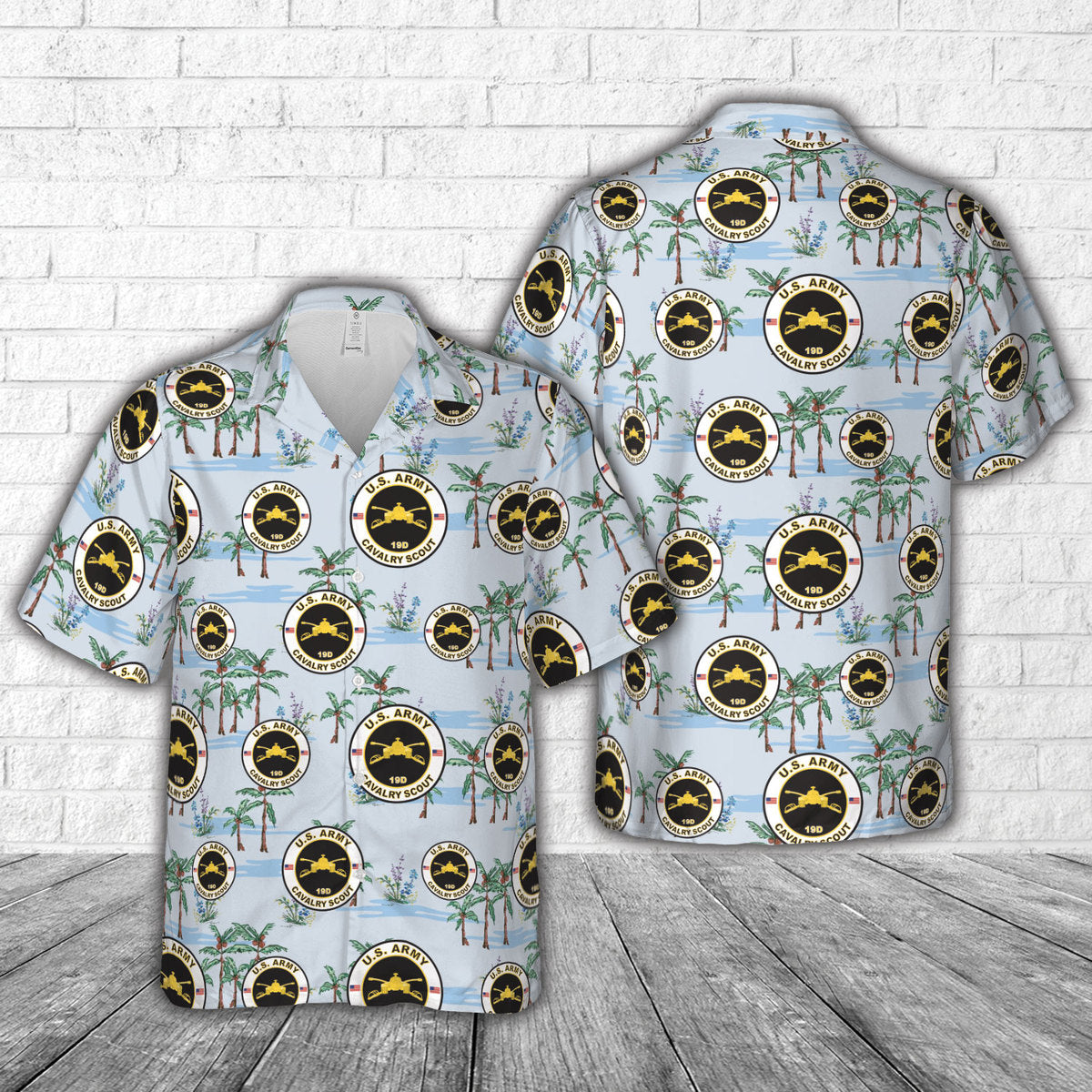 US Army 19D Cavalry Scout Hawaiian Shirt