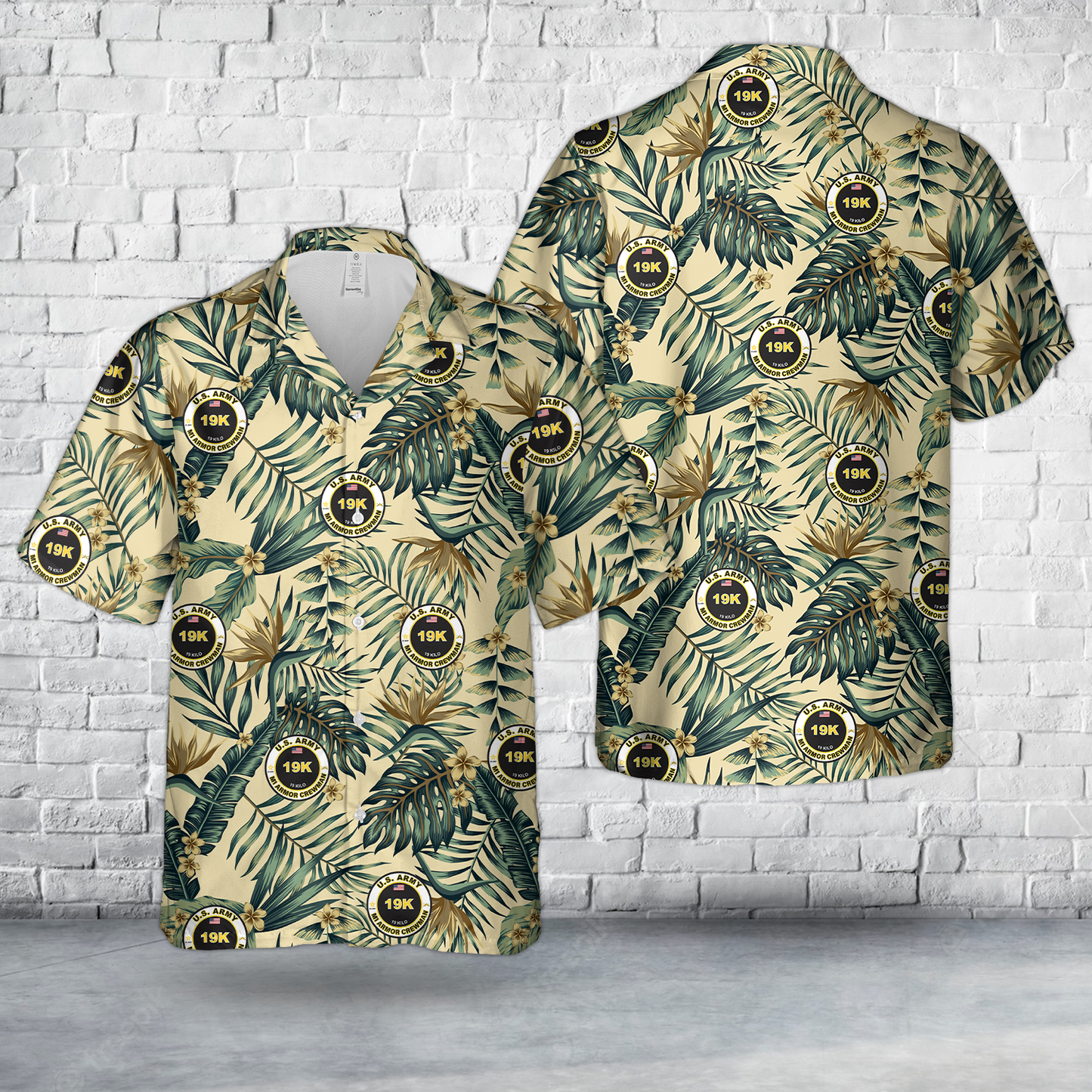 US Army 19K M1 Armor Crewman Hawaiian Shirt