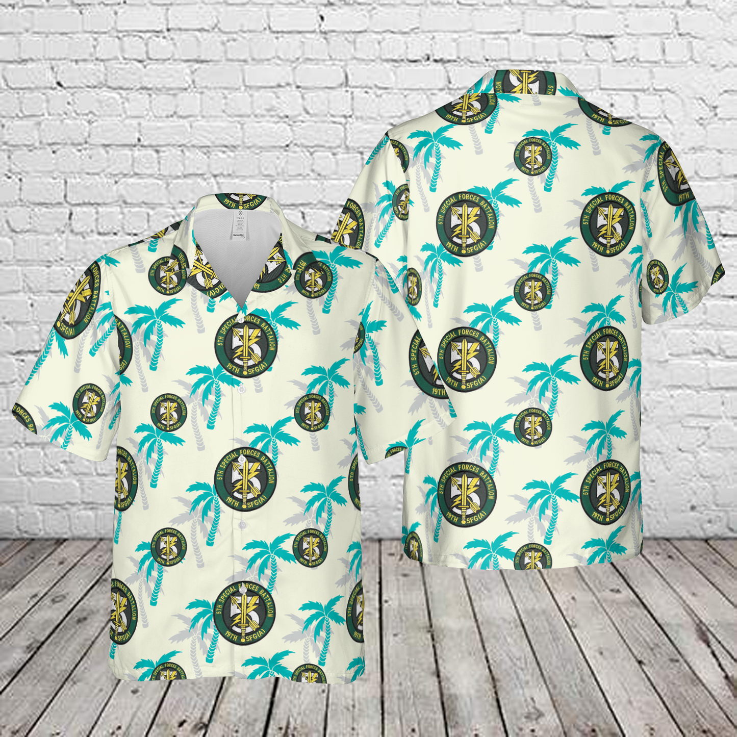US Army 19th Special Forces Group Airborne 5th Battalion A-Team Hawaiian Shirt