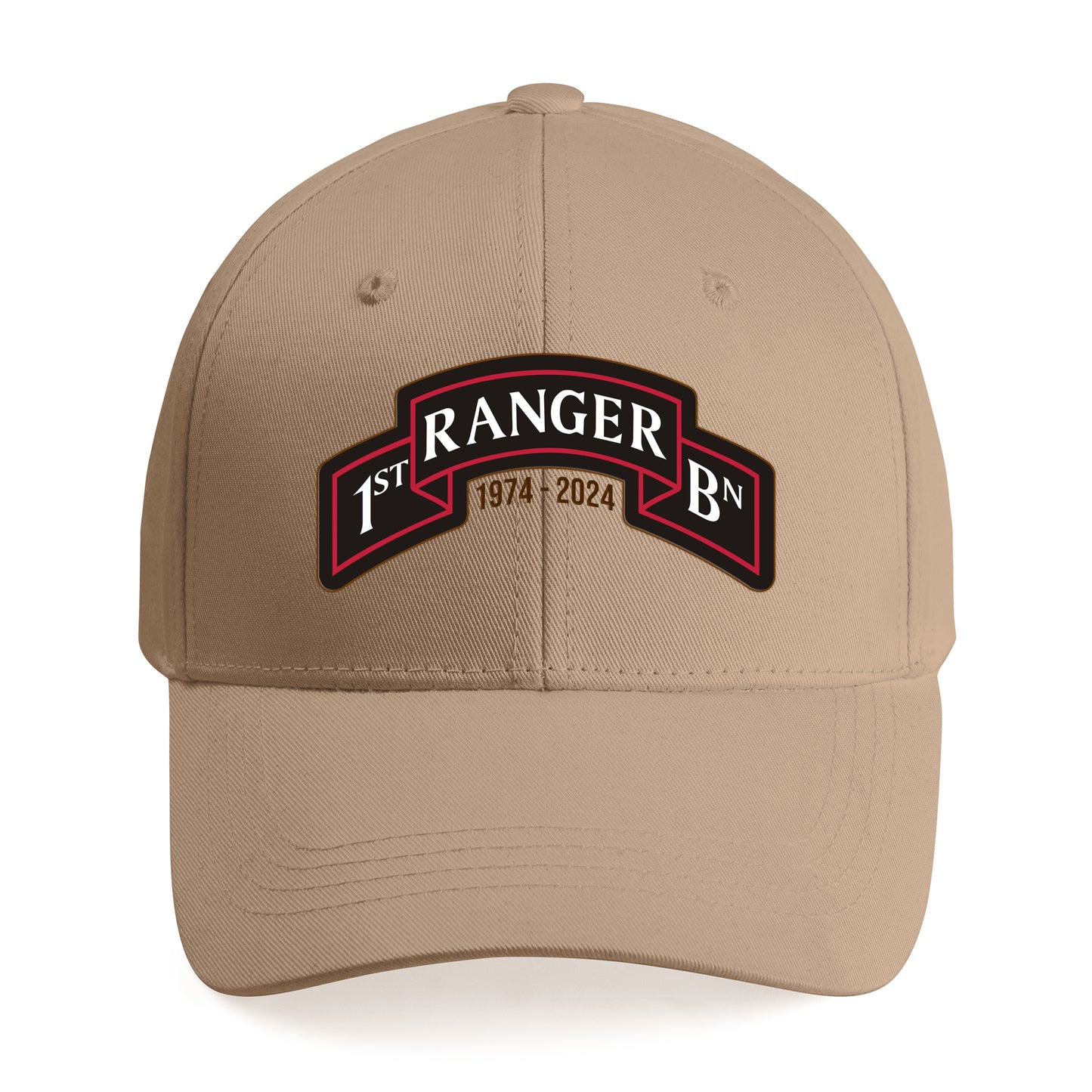 US Army 1st Batt 1st Battalion, 75th Infantry Regiment - 50 Year Anniversary Patch (1974-2024) Embroidered Cap