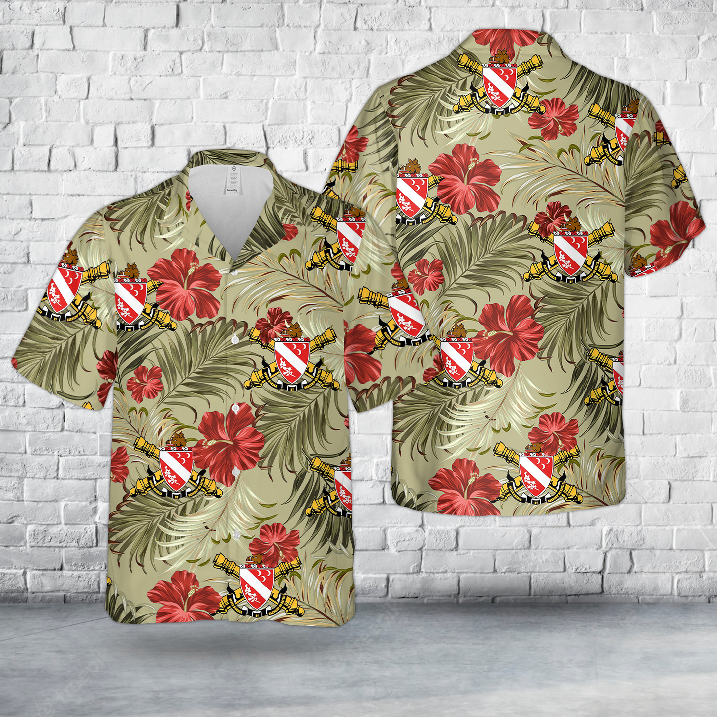 US Army 1st Battalion, 7th Field Artillery Hawaiian Shirt