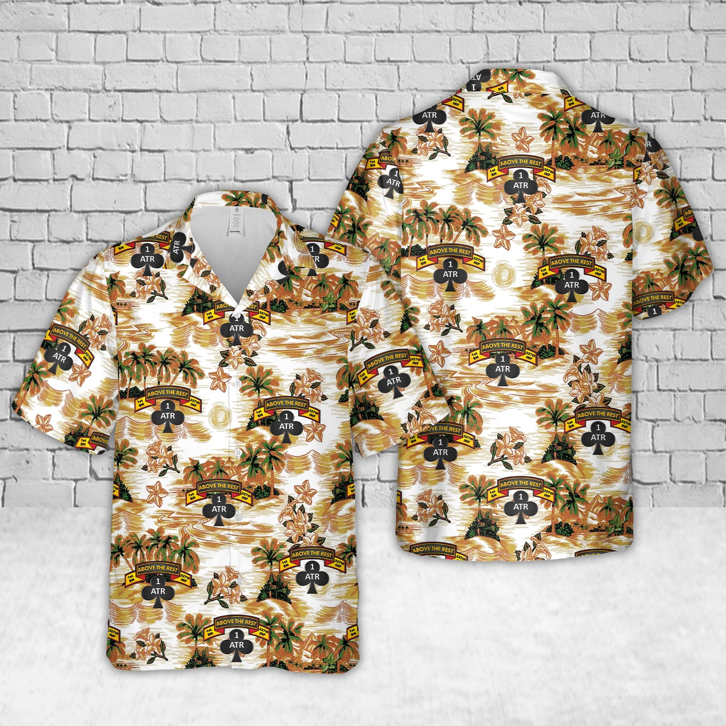 US Army 1st Battalion, 327th Infantry Regiment Bastogne Bulldogs Hawaiian Shirt