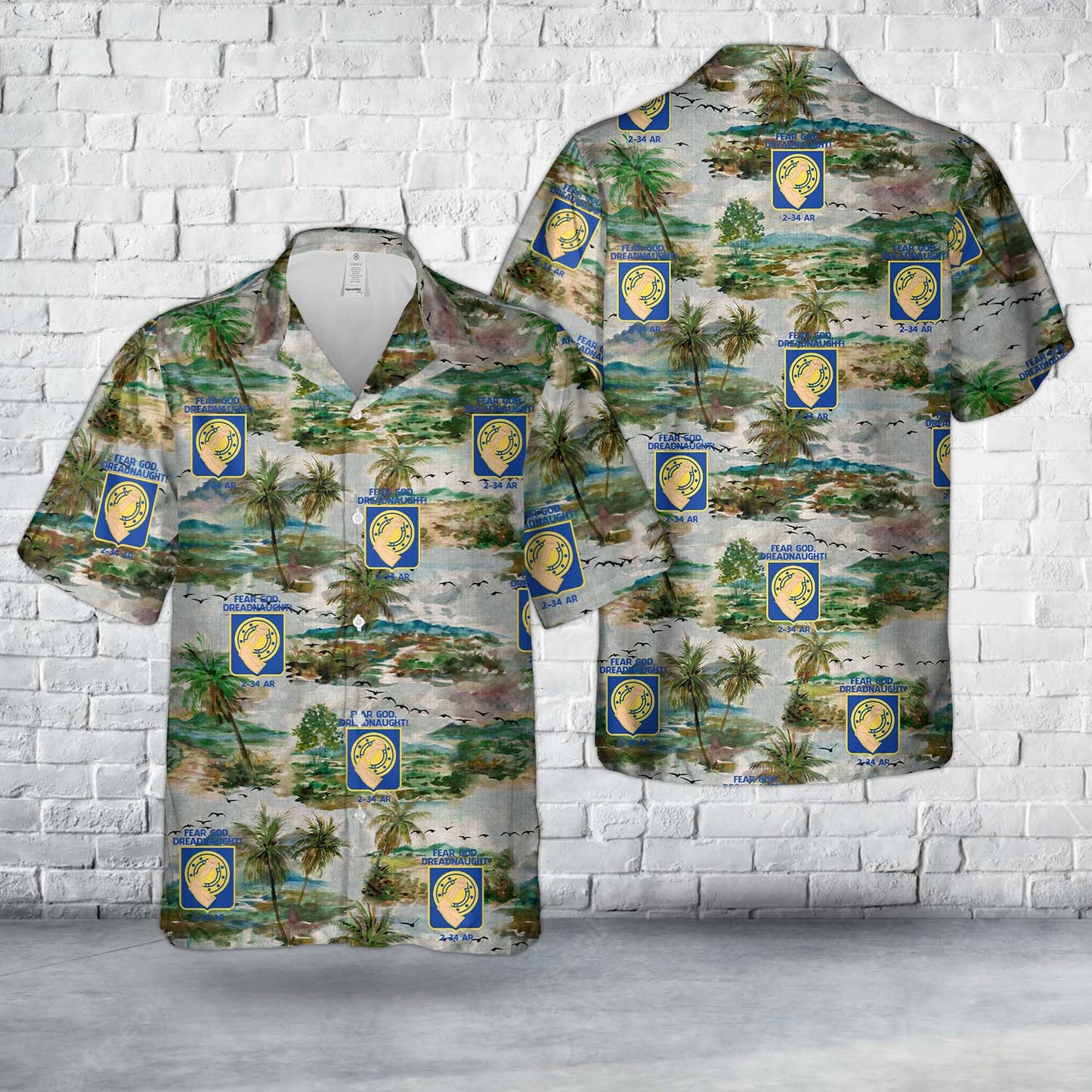 US Army 2-34 Armor Regiment Hawaiian Shirt