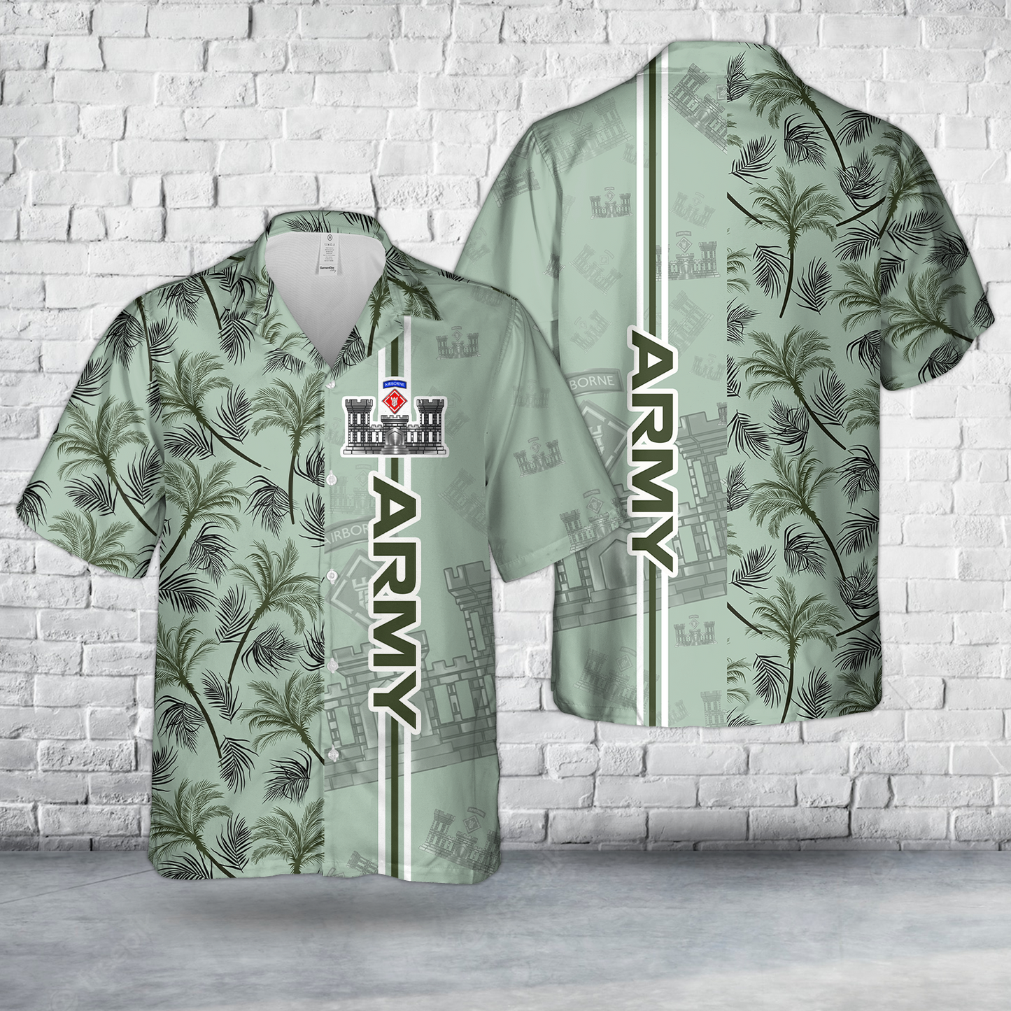 US Army 20th Engineer Brigade-Airborne Castle Hawaiian Shirt