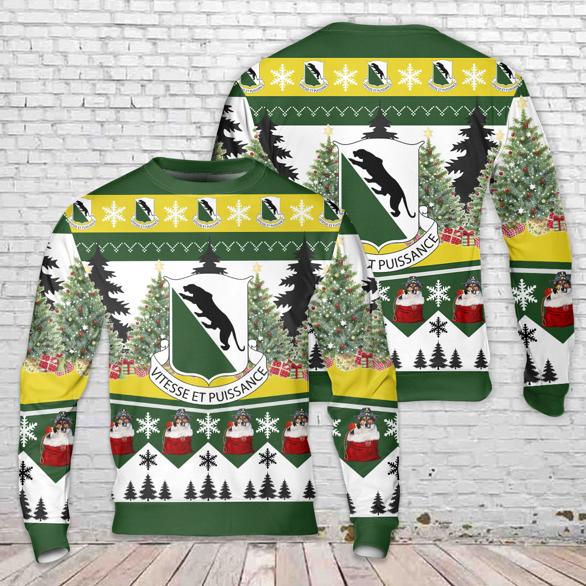US Army 2nd BN, 2-69 AR Christmas AOP Sweater