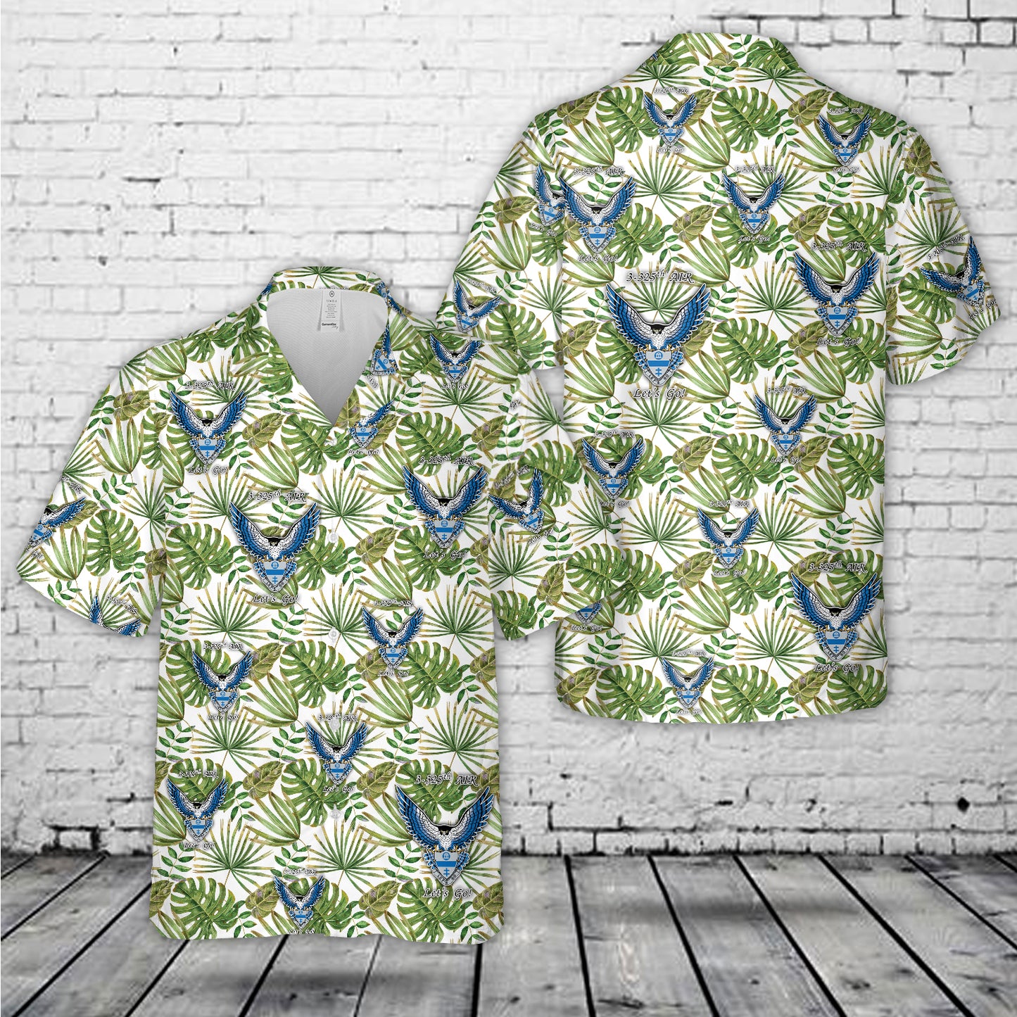 US Army 3/325th Airborne Infantry Regiment Blue Falcons Hawaiian Shirt