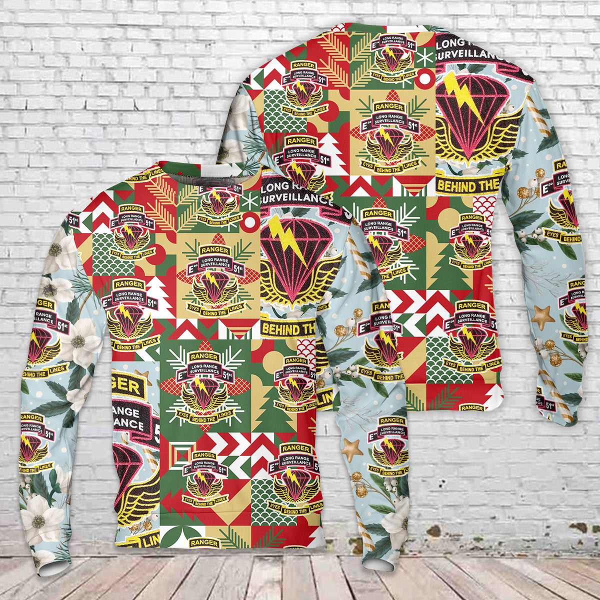 US Army 51st Infantry Regiment (Long Range Surveillance Company) Christmas Sweater